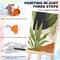 4 Pack Framed Paint By Numbers Green Plants Kit for Adults Beginners – 8x12 Inch DIY Acrylic Painting Set with Wooden Easel, Easy Botanical Wall Art for Home Decor & Gift